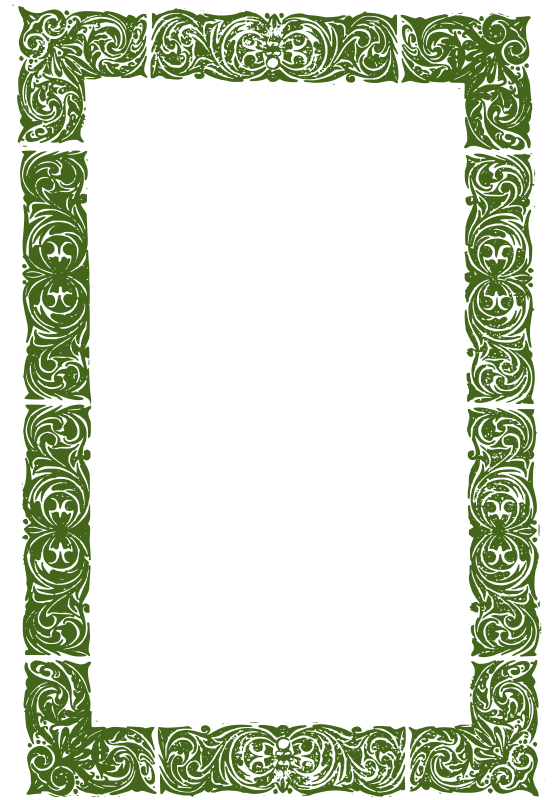 Green decorative frame