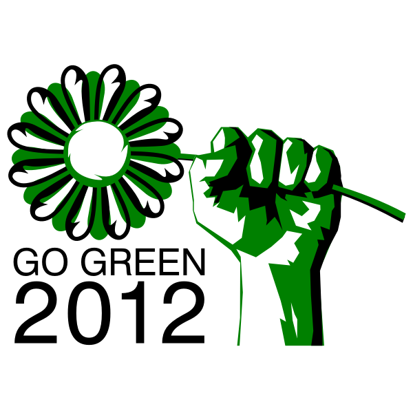 Go green political party symbol vector image