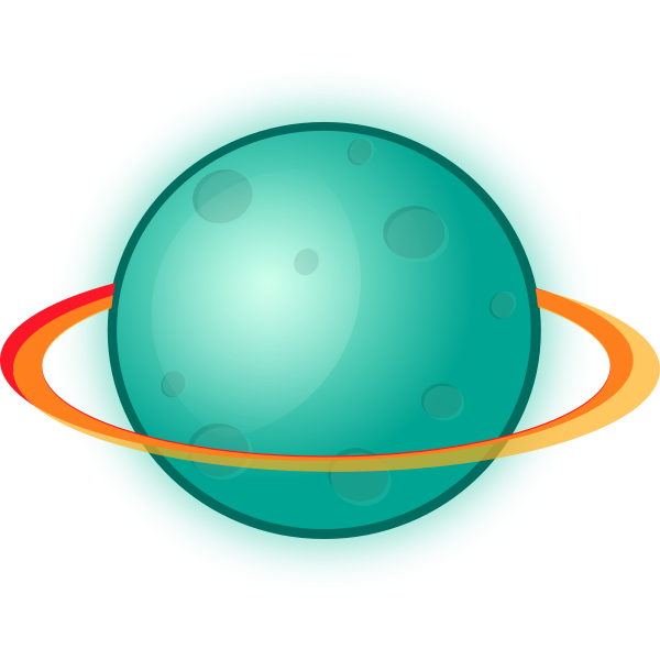 Planet with rings vector image