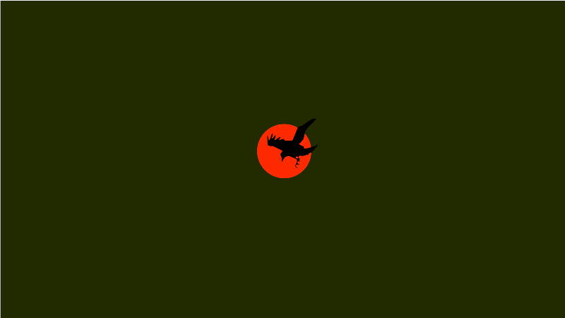 Bird on a red dot
