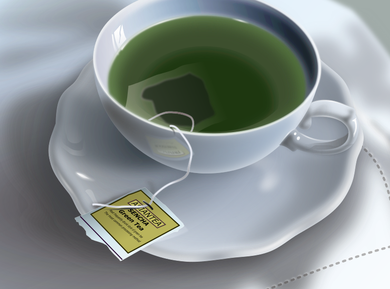 Green Tea Cup Free SVG