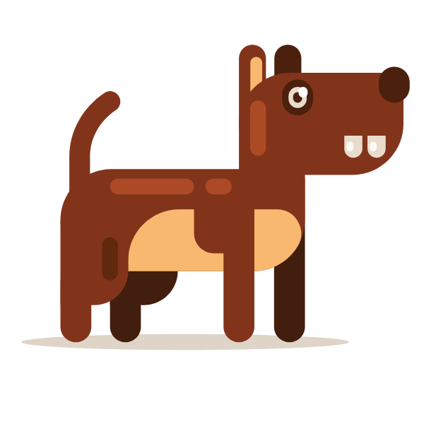 Guard dog cartoon style