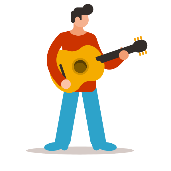 Man playing a guitar