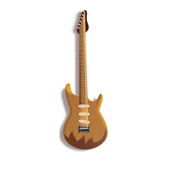 Wooden guitar vector illustration
