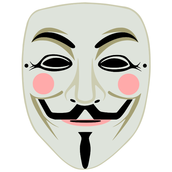 Guy Fawkes mask - anonymous - color