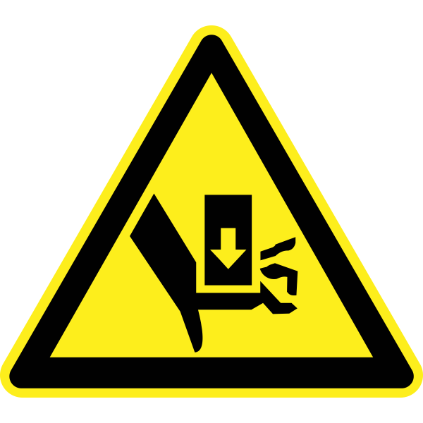 Danger of heavy objects hazard warning sign vector image