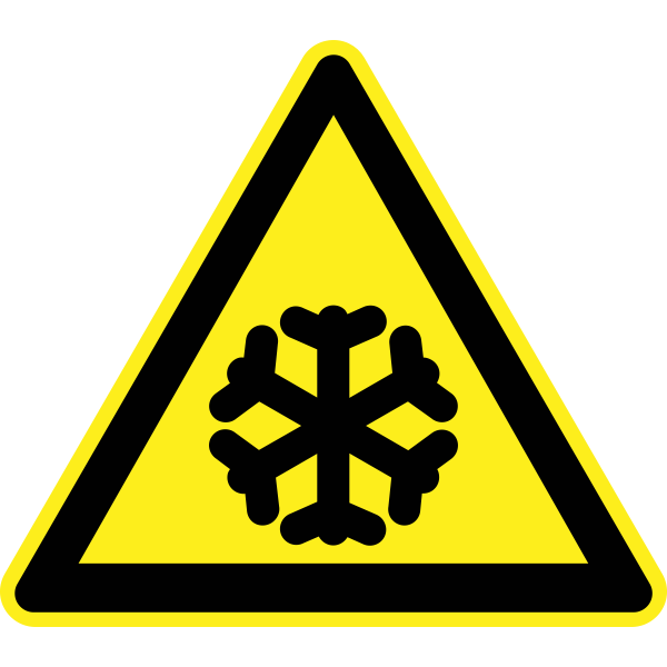 Freezing hazard warning sign vector image
