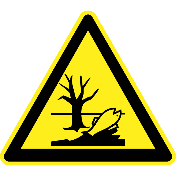 Pollution hazard warning sign vector image