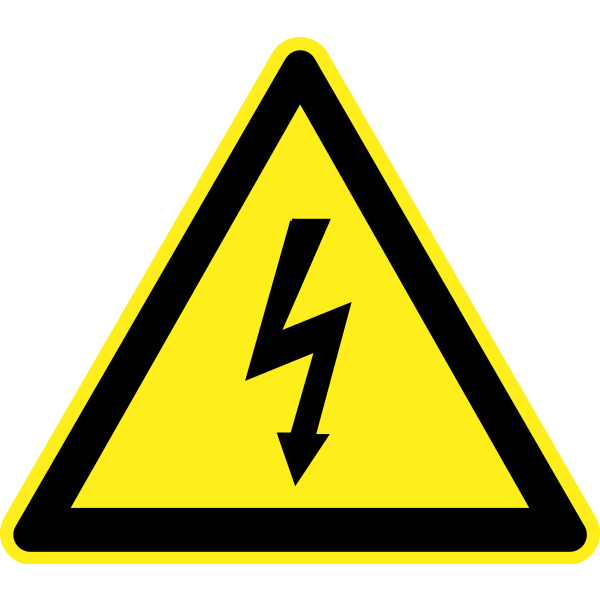 Electricity hazard warning sign vector image