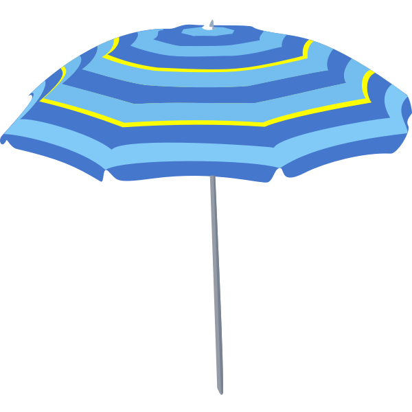 Blue beach umbrella vector image