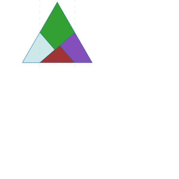 Triangle with pieces