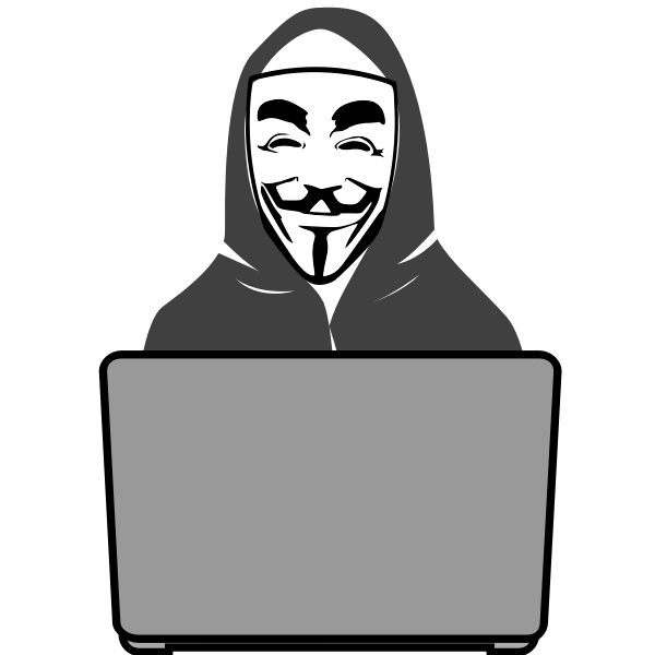 Hacker behind PC