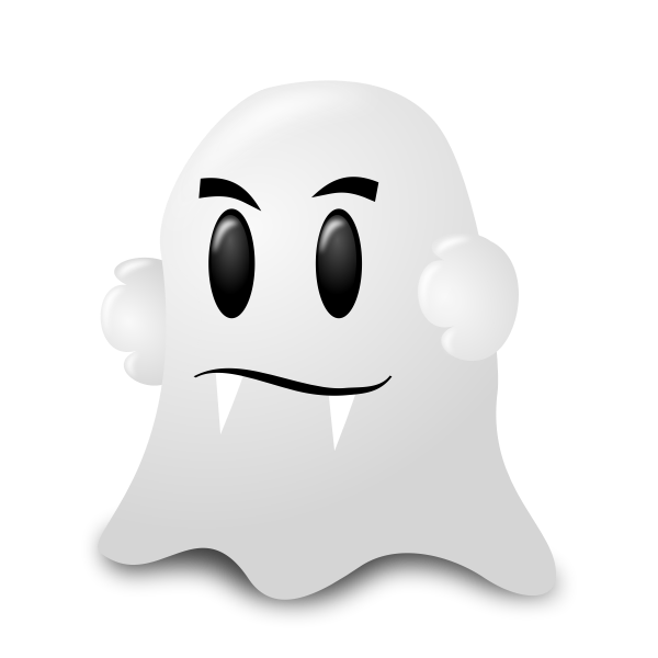 White Halloween ghost vector illustration