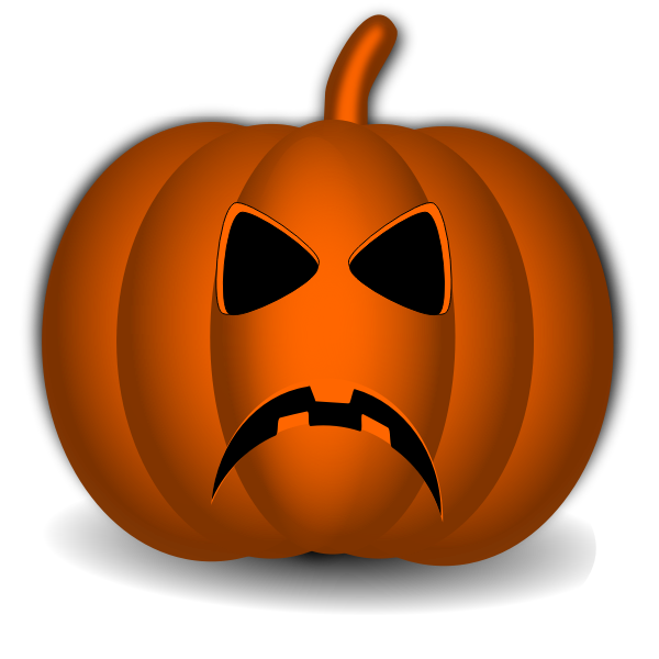 Angry Halloween pumpkin vector illustration