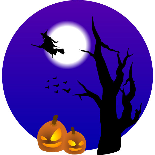Halloween scene vector image