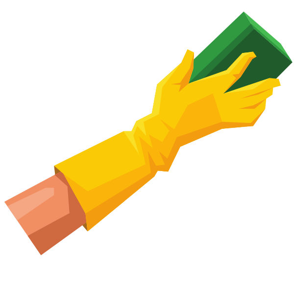 Hand cleaning with sponge
