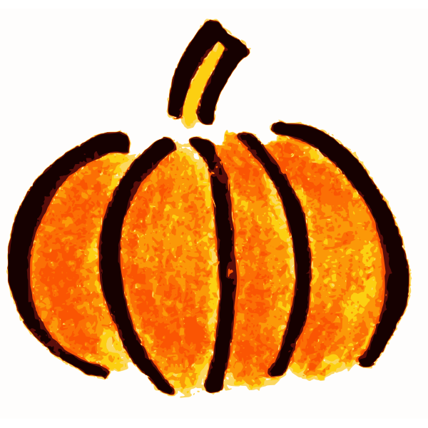 Plain black and orange pumpkin vector image