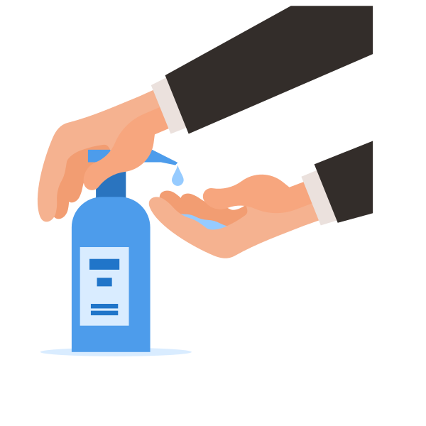 Person Using Hand Sanitizer