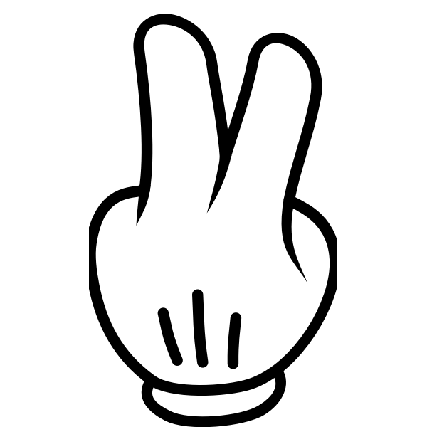 Victory sign with fingers | Free SVG