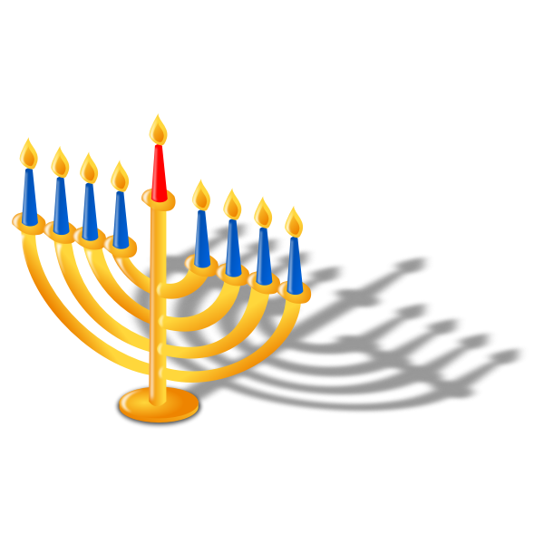 Vector graphics of candles for Hanukkah