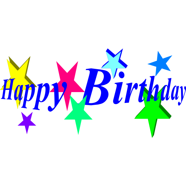 Happy birthday lettering vector image | Free SVG