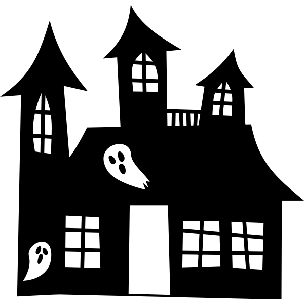 Haunted house silhouette | Free SVG