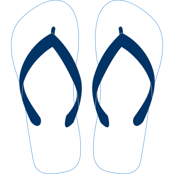 Flipflops with stripe pattern vector graphics