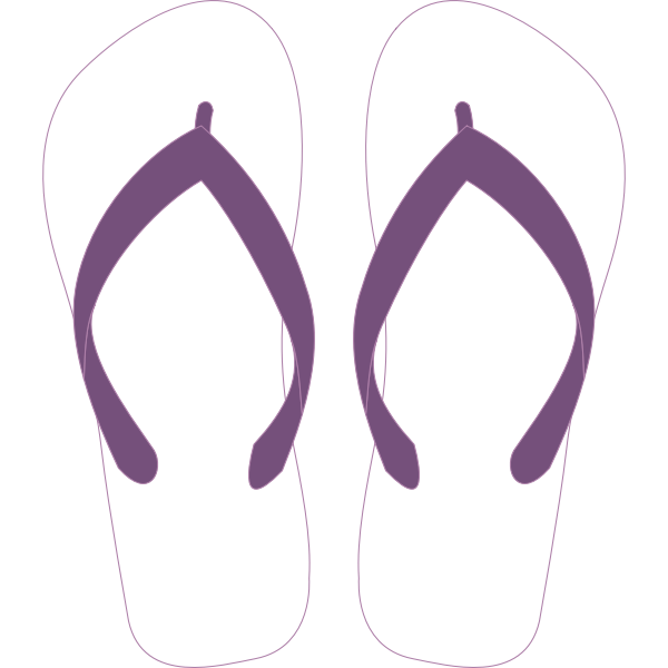 Flip-flops with striped pattern vector illustration