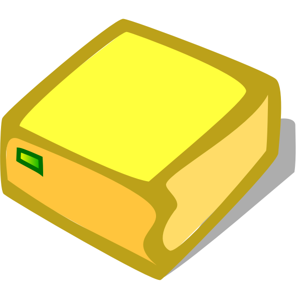 Vector image of orange hard disk drive icon
