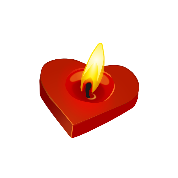 heart candle
