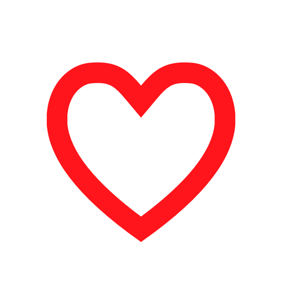 Download Vector Image Of A Red Heart With Thick Outline Free Svg