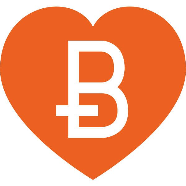 Bitcoin heart symbol