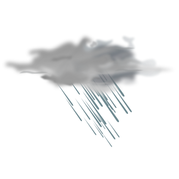 Vector clip art of weather forecast color symbol for heavy showers