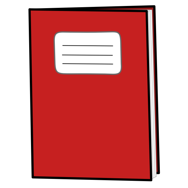 Red exercise book vector drawing | Free SVG