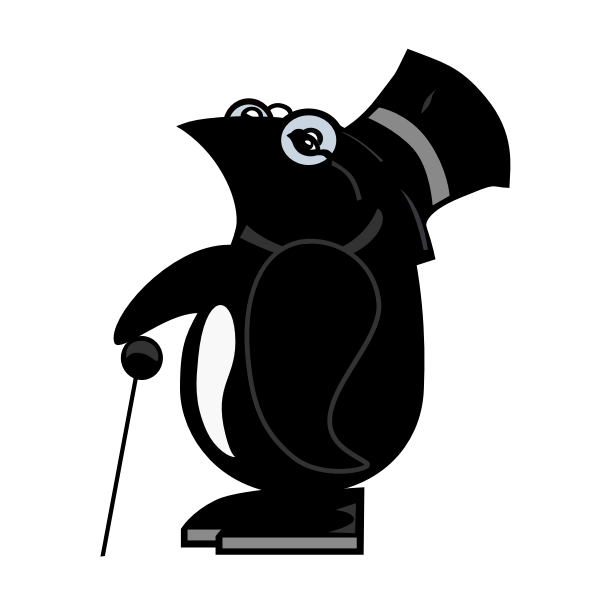 Linux penguin silhouette