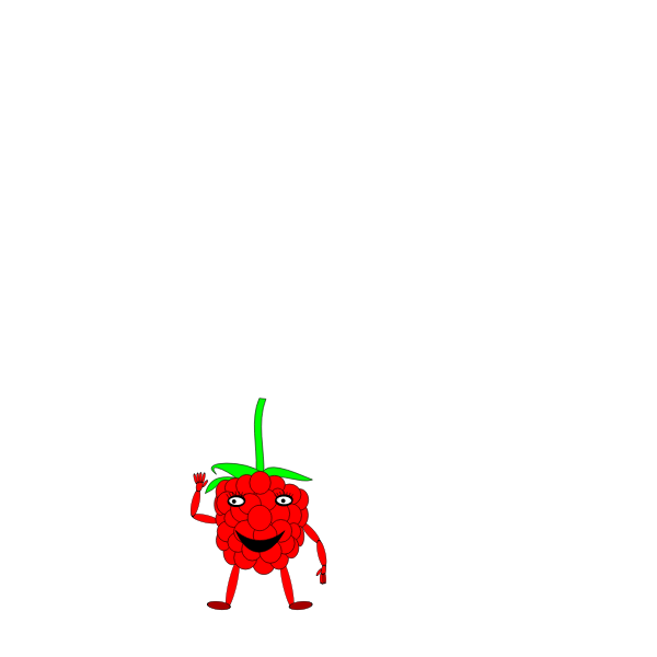 Cartoon raspberry