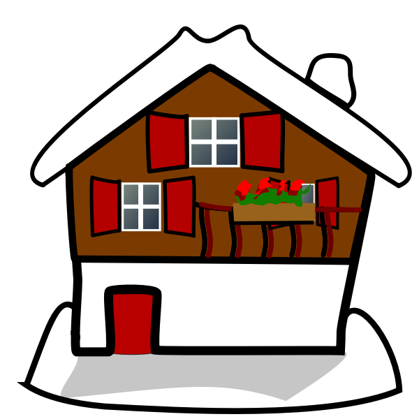 Download Winter Home Under Snow Illustration Free Svg