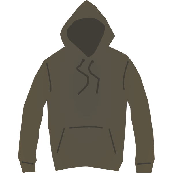 Brown hooded jumper clip art | Free SVG