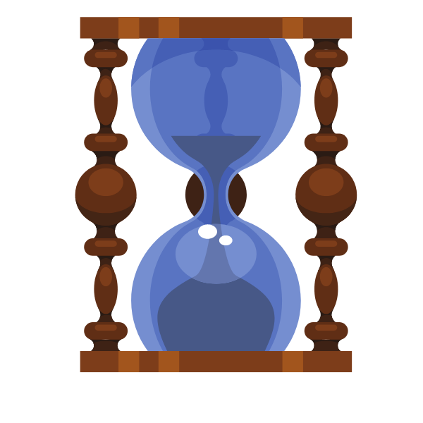 An hourglass icon