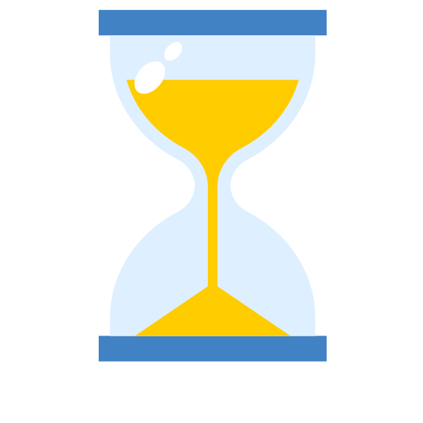 Blue and Yellow Hourglass