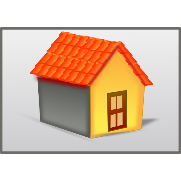 House with tiled roof vector image