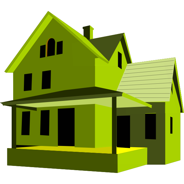 Download House 3d Art Green Color Free Svg