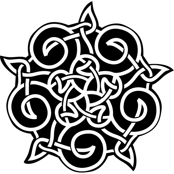 Vector graphics of five pointed celtic ornament | Free SVG