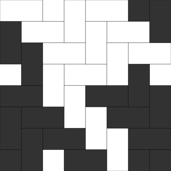 Black and white tiles pattern