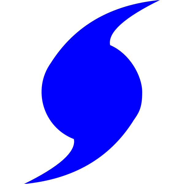 Vector image of blue hurricane icon