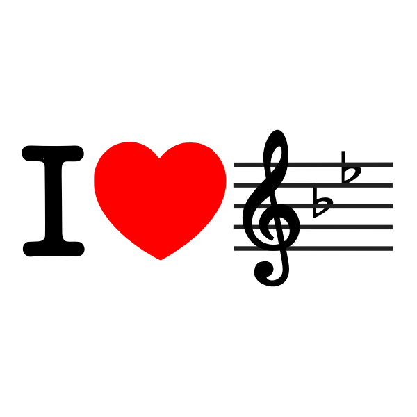I love music sign vector graphics