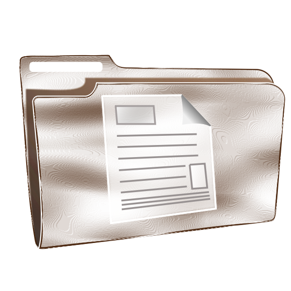 Vector illustration of plastic folder with document icon