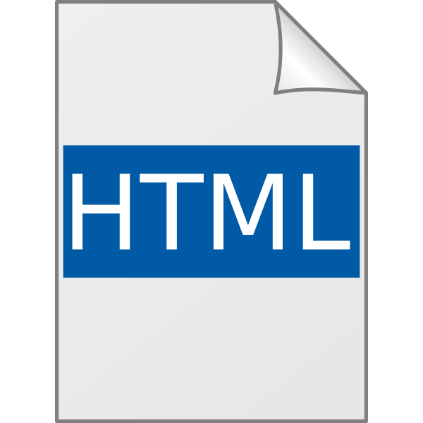 Glossy HTML icon vector illustration