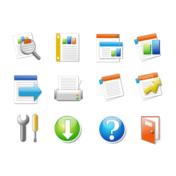 Icon set office Candy