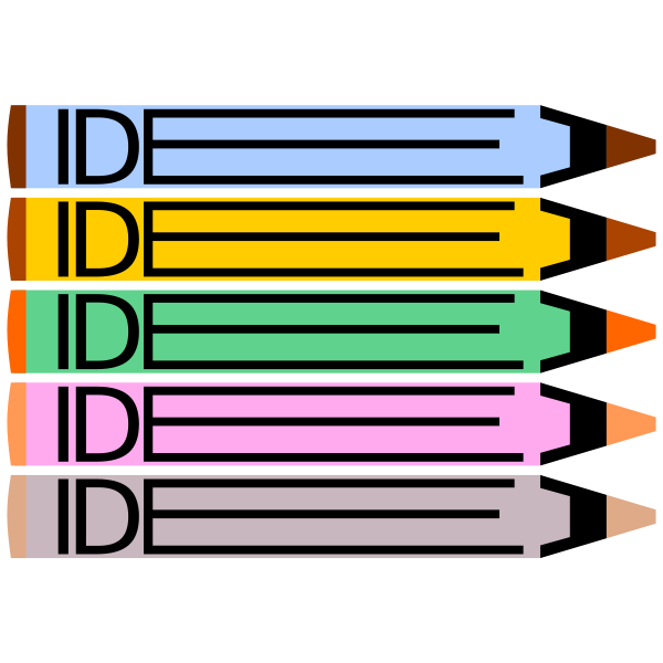 Idea logo colorful pencils